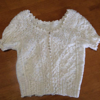 ジェーンマープル(JaneMarple)のJMホワイトウールの半袖ニット✨(ニット/セーター)