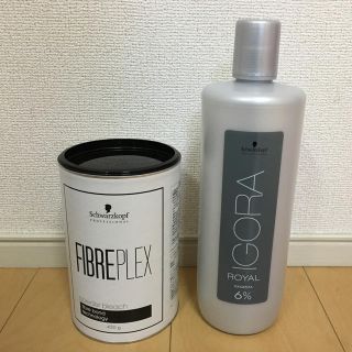 シュワルツコフ(Schwarzkopf)のシュワルツコフ ファイバープレックス ブリーチ剤＆オキシ６% セット 新品未使用(ブリーチ剤)