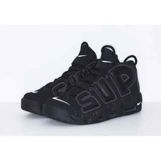 シュプリーム(Supreme)のsupreme more uptempo us10.5 シュプテン 黒(スニーカー)