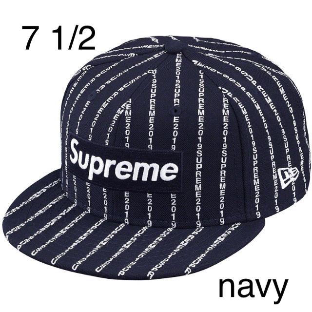 supreme new era 7 1/2 ネイビー navy