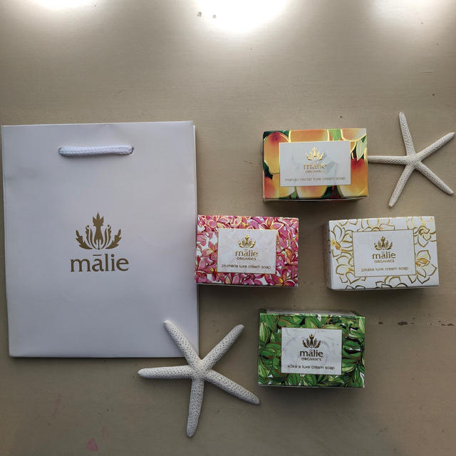 Malie Organics(マリエオーガニクス)のMalie Organics クリームソープ 4種セット コスメ/美容のボディケア(ボディソープ/石鹸)の商品写真