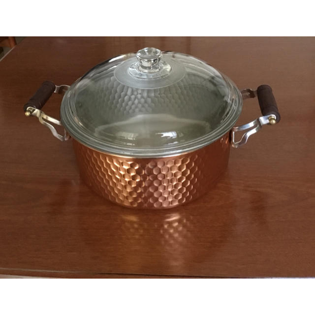 銅製 銅鍋 21㎝ 未使用品 インテリア/住まい/日用品のキッチン/食器(鍋/フライパン)の商品写真