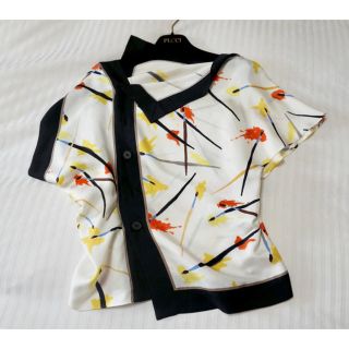 エミリオプッチ(EMILIO PUCCI)のエミリオプッチ Emilio Pucci シルクトップス 検)ドゥロワー  (シャツ/ブラウス(半袖/袖なし))