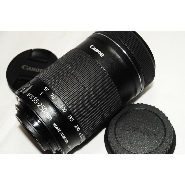 Canon(キヤノン)の動画に最適！EF-S 55-250mm IS STM/AF爆速♪超美品！ スマホ/家電/カメラのカメラ(デジタル一眼)の商品写真