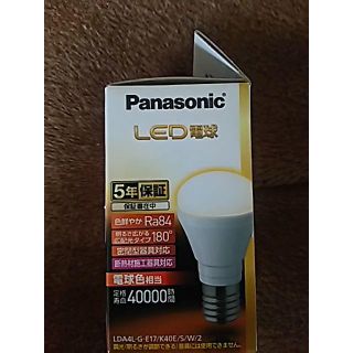 パナソニック(Panasonic)のパナソニック　LDA4LGE17K40ESW2　LED電球　4.2W　電球色相当(蛍光灯/電球)