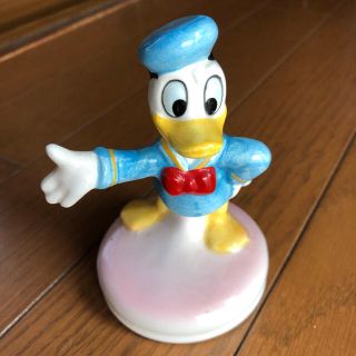 ディズニー(Disney)の正規品 希少 ドナルドダッグ ディズニーランド 陶器置き物 オルゴールなし(置物)