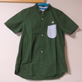 グラニフ(Design Tshirts Store graniph)のgraniph グラニフ メンズ パンダ刺繍 グリーン半袖シャツ(Tシャツ/カットソー(半袖/袖なし))