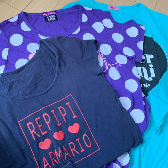 JENNI(ジェニィ)のrepipi ANAP Jenni ロンT、Tシャツ 3枚セット キッズ/ベビー/マタニティのキッズ服女の子用(90cm~)(Tシャツ/カットソー)の商品写真