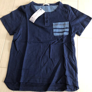 ジーユー(GU)のジーユー ボーイズポケ付きネックT 110 新品(Tシャツ/カットソー)