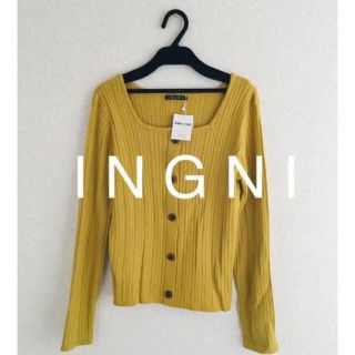 イング(INGNI)の2019★ I N G N Iイング★ スクエアネック ボタン付ニット(カットソー(長袖/七分))