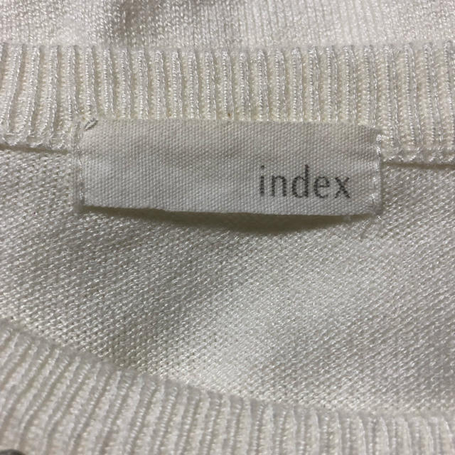 INDEX(インデックス)のindex インデックスー ニット ビジュー 白   レディースのトップス(ニット/セーター)の商品写真