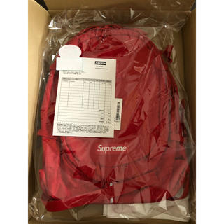 シュプリーム(Supreme)の定価以下！ supreme 19ss backpack red 赤(バッグパック/リュック)