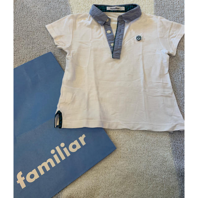 familiar(ファミリア)のhana様専用 familiar ポロシャツ 110cm 名前シール跡あり キッズ/ベビー/マタニティのキッズ服男の子用(90cm~)(Tシャツ/カットソー)の商品写真