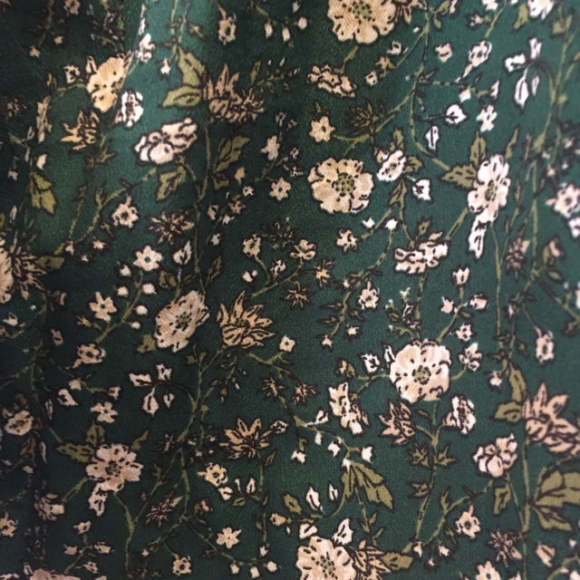 LOWRYS FARM(ローリーズファーム)のローリーズファーム  フラワーケシプリーツスカート グリーン  レディースのスカート(ロングスカート)の商品写真