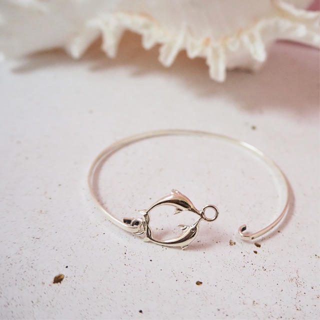 Double Dolphins Hoop Bangle《SILVER925》 1