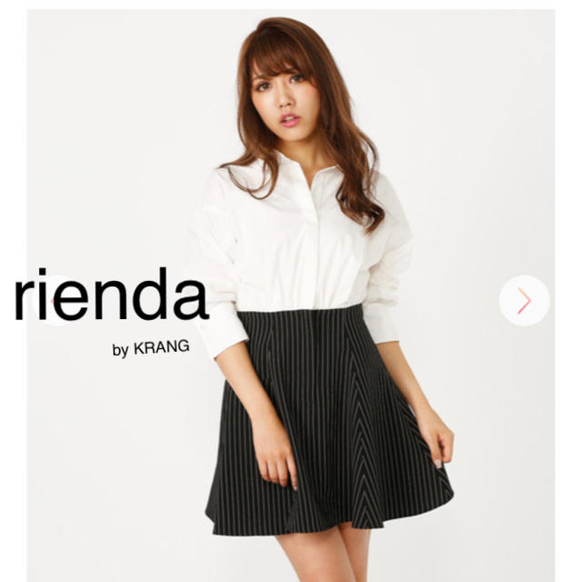 rienda(リエンダ)の瑠音様    rienda H/W SHコンビOP レディースのワンピース(ミニワンピース)の商品写真