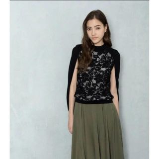 ダブルスタンダードクロージング(DOUBLE STANDARD CLOTHING)のsov.ダブルスタンダード♡ ダル糸ケープニット(カットソー(半袖/袖なし))