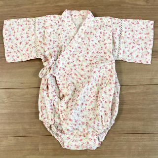 新品 リミテッドエディション 甚平ロンパース 80 オーガニックコットン 女の子(甚平/浴衣)