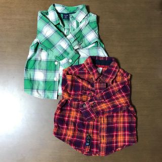 ベビーギャップ(babyGAP)のベビーギャップ チェックシャツ2枚(シャツ/カットソー)