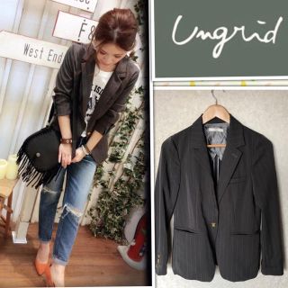 アングリッド(Ungrid)のピンストライプテーラードJK todayful キャナルジーン moussy(テーラードジャケット)