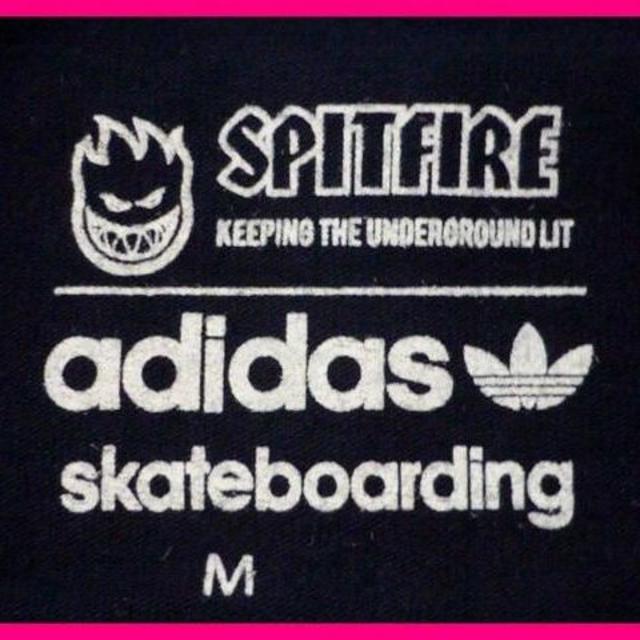 adidas(アディダス)のSPITFIRE×adidas希少！コラボ【美品】Tシャツ黒M SKATEBOA メンズのトップス(Tシャツ/カットソー(半袖/袖なし))の商品写真