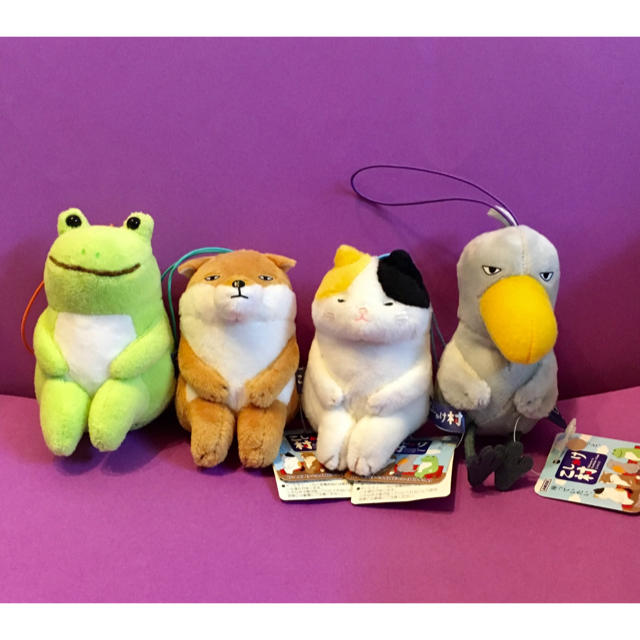 こしかけ村 ぬいぐるみ 全4種 ◆ ハシビロコウ チベットスナギツネ カエル 猫 エンタメ/ホビーのおもちゃ/ぬいぐるみ(ぬいぐるみ)の商品写真