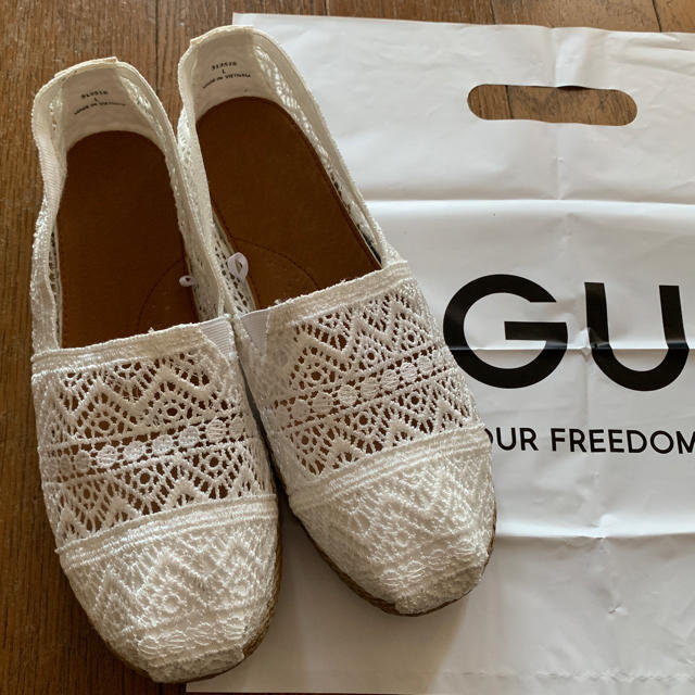 GU(ジーユー)のGU レース エスパドリーユ☆美品 値下げしました レディースの靴/シューズ(その他)の商品写真