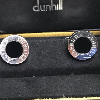 dunhill カフス ウッド\u0026silver925