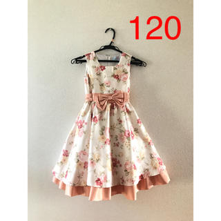 キャサリンコテージ(Catherine Cottage)の女の子 ドレス 花柄 クラシカルローズプリントドレス 120センチ 色 ピンク(ドレス/フォーマル)