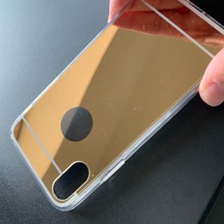 iPhone X XS ミラーケース ゴールド(iPhoneケース)