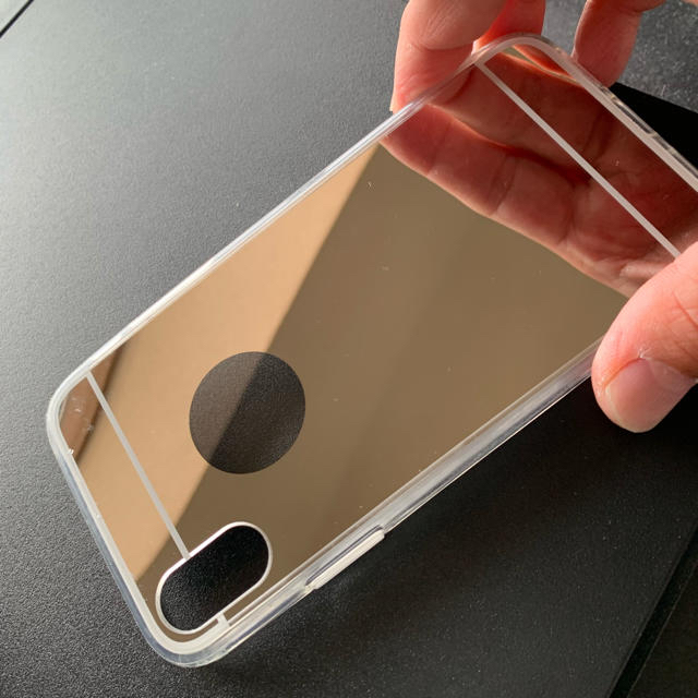 iPhone X XS ミラーケース シルバー スマホ/家電/カメラのスマホアクセサリー(iPhoneケース)の商品写真