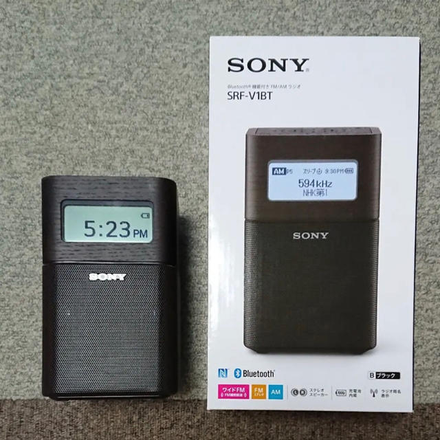 SONY(ソニー)のSONY Bluetooth機能付きFM/AMラジオ SRF-V1BT (黒) スマホ/家電/カメラのオーディオ機器(ラジオ)の商品写真