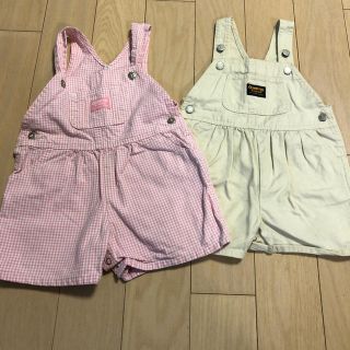 オシュコシュ(OshKosh)のOSHKOSH サロペット 2枚セット(ロンパース)