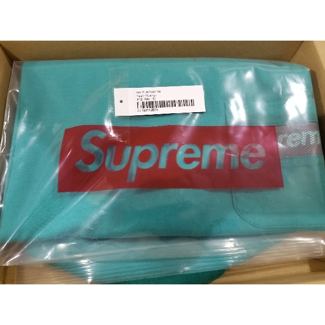 Teal
XL Supreme Mesh Stripe Pocket Tee