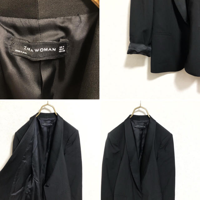 ZARA(ザラ)の【廃盤】ZARA スカートスーツ セットアップ レディース M ジャケット 黒 レディースのフォーマル/ドレス(スーツ)の商品写真