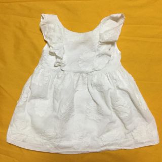 ザラキッズ(ZARA KIDS)のZara 純白ワンピースフリルドレス(ワンピース)