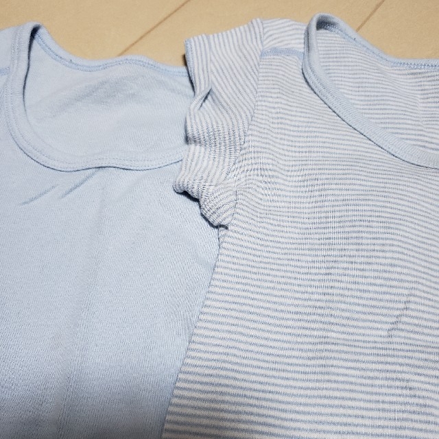 MUJI (無印良品)(ムジルシリョウヒン)のUSED *無印良品ムジMUJI*男の子100肌着　下着　インナー　半袖　長袖 キッズ/ベビー/マタニティのキッズ服男の子用(90cm~)(下着)の商品写真