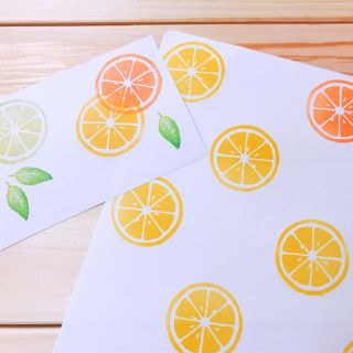 🍊オレンジの消しゴムはんこ🍊(はんこ)