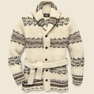 新品*RRL*ハンドニット ランチ ショール カーディガン*S*ダブル