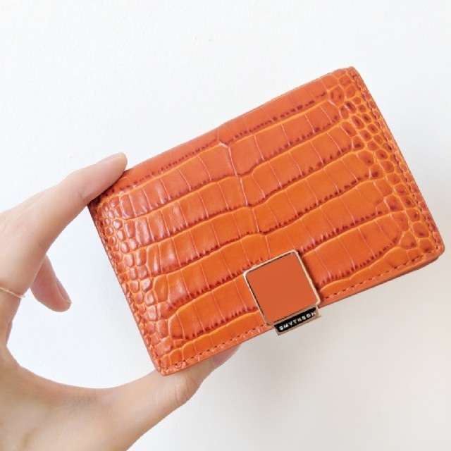 Smythson(スマイソン)の【新品・完売カラー】Smythson マラ カードケース 名刺入れ オレンジ レディースのファッション小物(名刺入れ/定期入れ)の商品写真