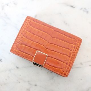 スマイソン(Smythson)の【新品・完売カラー】Smythson マラ カードケース 名刺入れ オレンジ(名刺入れ/定期入れ)