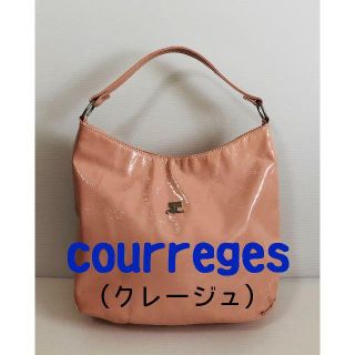 クレージュ(Courreges)のクレージュ　バッグ　淡いピンク　エナメル(ハンドバッグ)