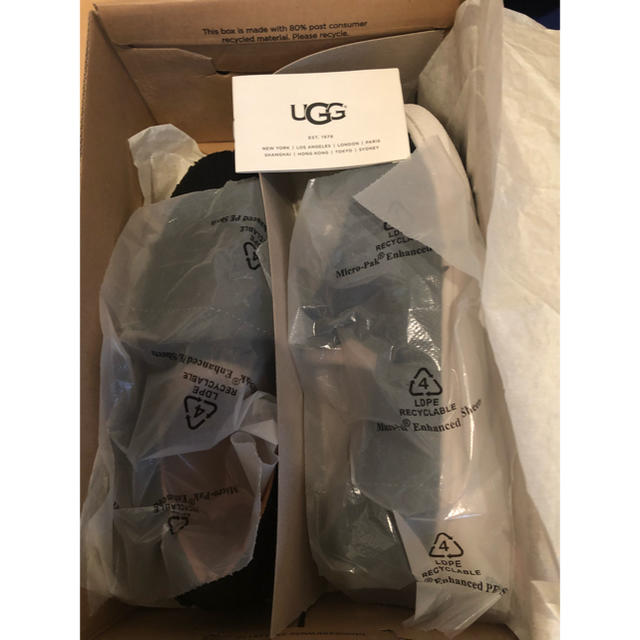 UGG(アグ)のレア！格安！新品ＵＧＧ☆ボア人気完売ＵＳ６送料込みブラック正規 レディースの靴/シューズ(スリッポン/モカシン)の商品写真