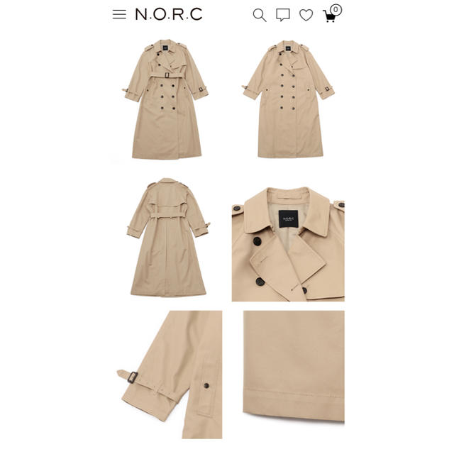 N.O.R.C by the line ノーク オーバーサイズトレンチコート レディースのジャケット/アウター(トレンチコート)の商品写真