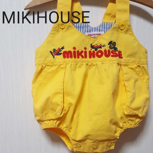 mikihouse(ミキハウス)のオールド レトロ ★ ミキハウス 飛行機 だるまオール 85 日本製 キッズ/ベビー/マタニティのベビー服(~85cm)(カバーオール)の商品写真