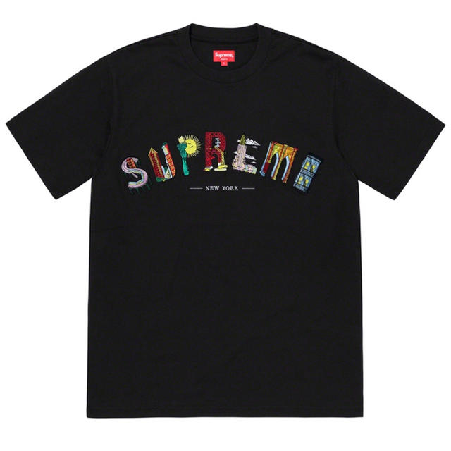 送料込 黒 S Supreme City Arc Teeトップス