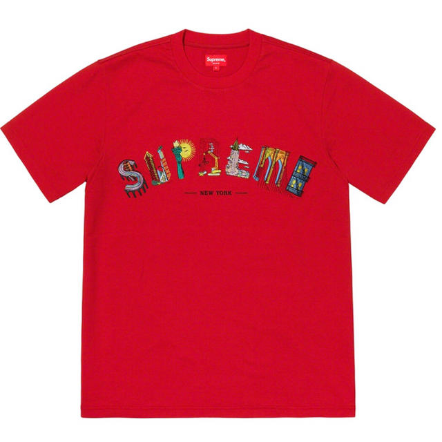 送料込 red S Supreme City Arc Tee