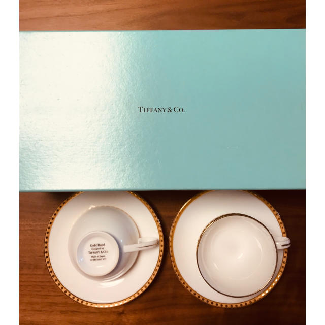 Tiffany & Co. - 【ティファニー】カップ&ソーサー ゴールドバンド2客セット TIFFANYの通販 by no name