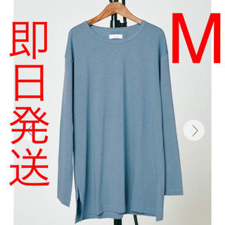LIDNM リドム モダールレイヤードロンT アッシュブルー  M(Tシャツ/カットソー(七分/長袖))