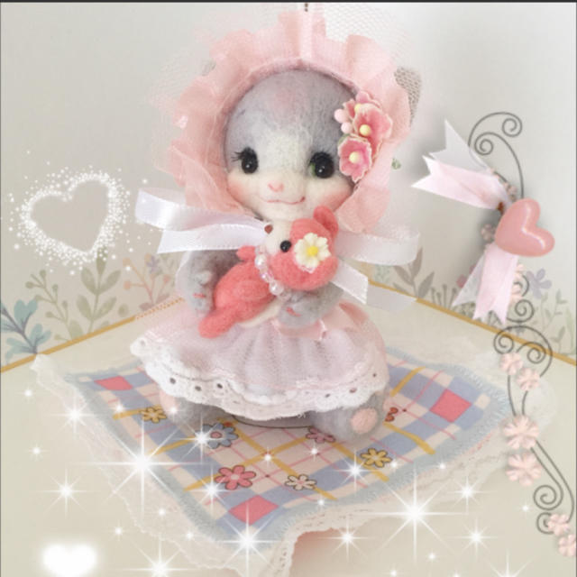 羊毛フェルト ネコちゃん ハンドメイド